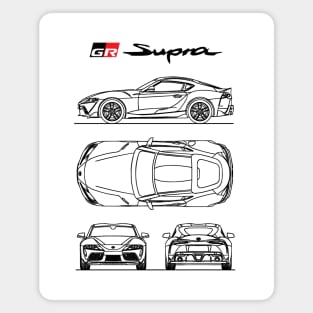 Supra MK5 (GR Supra) Blueprint Magnet